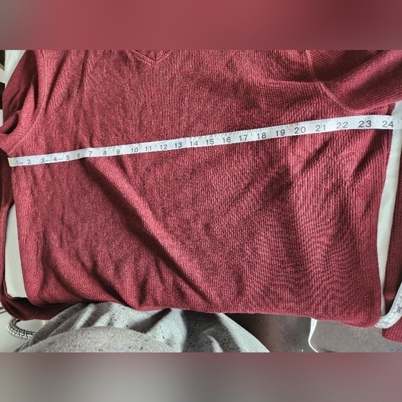 Denver Hayes Men's Modern Fit Long Sleeve T-shirt. Dark Red Size XL - Picture 8 of 9